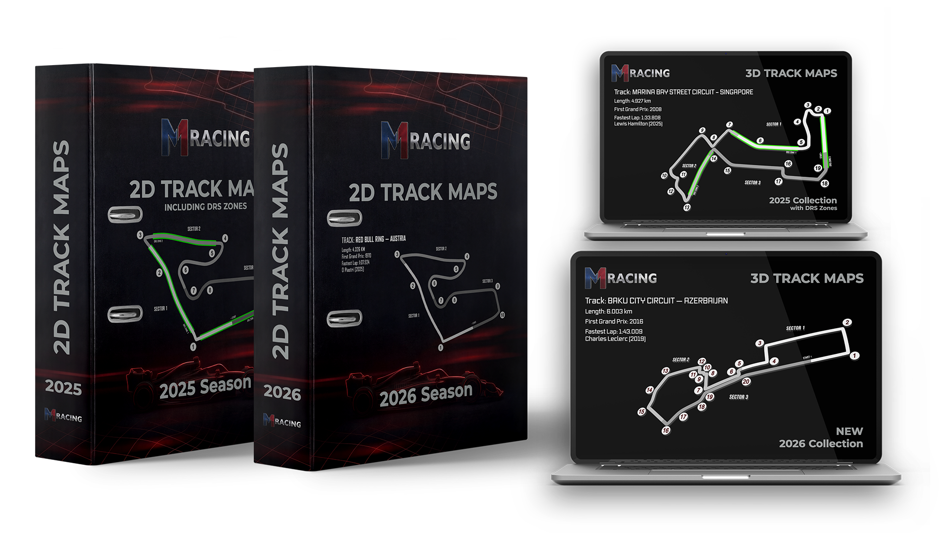 M1 RACING COMPLETE F1 TRACK MAP BUNDLE