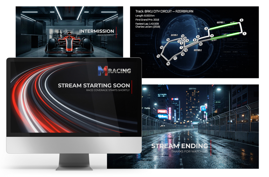 M1 Looping Backgrounds & Stream Overlays Pack
