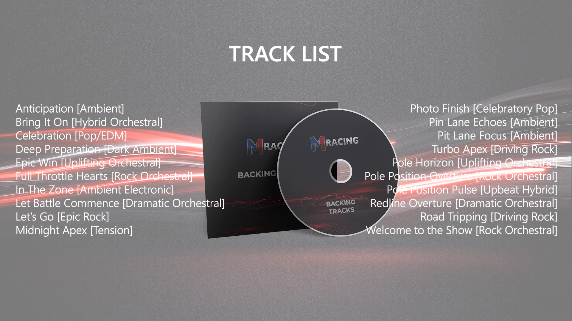 F1 INSPIRED STREAM MUSIC COLLECTION - 2026