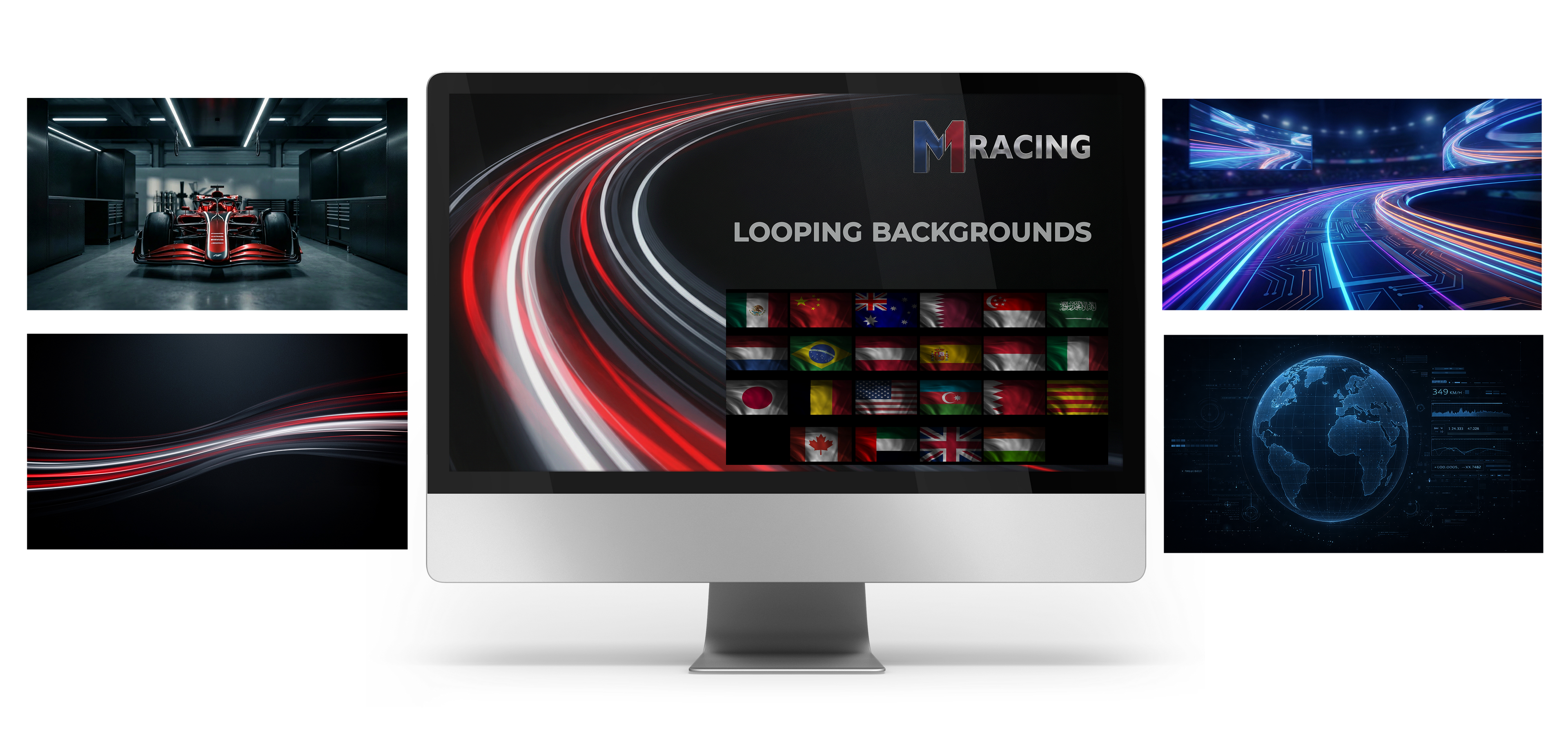 M1 RACING COMPLETE BACKGROUNDS COLLECTION